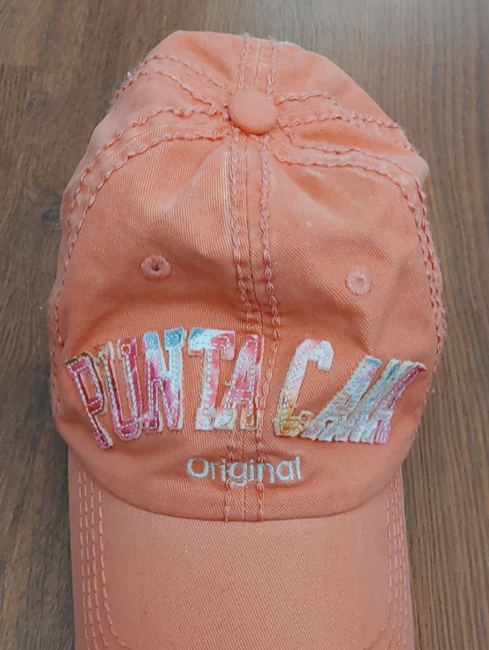 Punta Cana Robin Ruth Embroidered Baseball Cap - Coral
